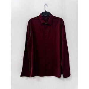 GOOD MAN BRAND Oxford long sleeve Shirt in Rum Raisin size Large